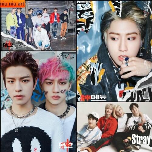 5D DIY Full Diamond Embroidery Stray Kids Gods Menu Diamond Painting Diamond Inlaid Diamond Mosaic Cross Stitch Kits Room Decor