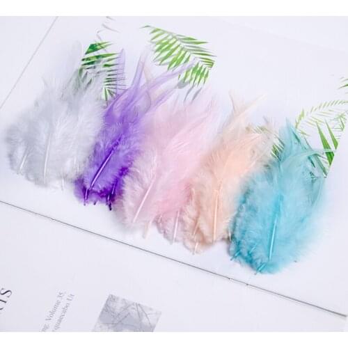 100Pcs Natural Rooster Feathers 3-5/4-6 Inches Pheasant Ostrich Plumes For DIY Wedding Party Clothing sewing Decoration Crafts