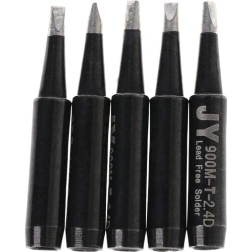 5 Pcs Lead Free Solder Soldering Tip 900M-T-2.4D For Hakko Saike 936 852d+ 909D ESD L22
