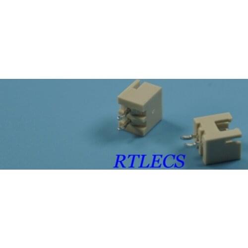 100pcs 0.100 inch 2.54 mm pitch Wafer 2 Pin through hole wire to board connector PCB straight ivory color wave solder