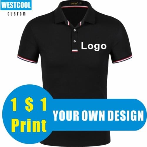 Custom Polos Heat transfer Print Your Own Design Embroidery Polo Shirt Custom Logos Photo Casual Business Company Tops WESTCOOL