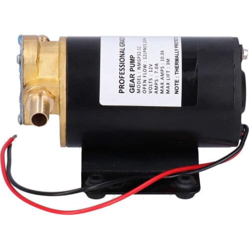 12V 12LPM 3.2GPM Impellor Gear Pump Self-Priming 9.8ft Lift for Water/Diesel/Fuel/Scavenge/Oil Transfer Pump Accessories