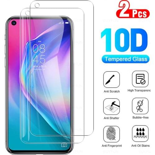 2Pcs Full Cover Protective Glasses For Tecno Camon 15 Air Phone Glass Screen Protector Film For Camon15Air 15Air CD6 6.6" 2020