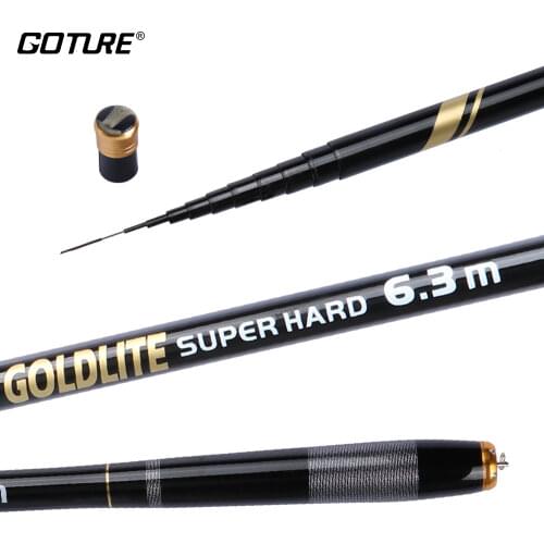 Goture GOLDLITE Super Hard Carbon Stream Hand Telescopic Fishing Rod 2/8 Power Feeder Carp Fishing Rod 3.6M 4.5M 5.4M 6.3M 7.2M
