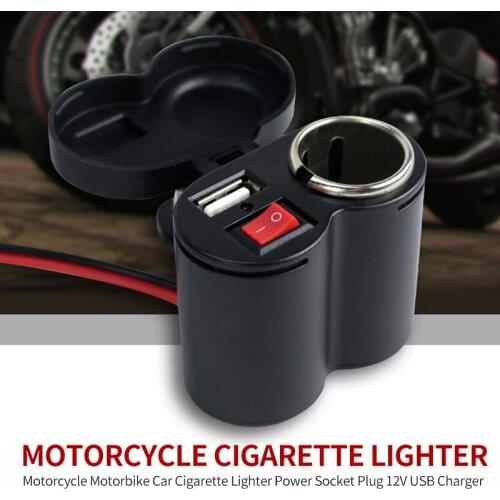 Motorcycle Moto USB Charger Cigarette Lighter Socket Usb lighter Motorbike Handlebar Power Adapter with Switch 2A