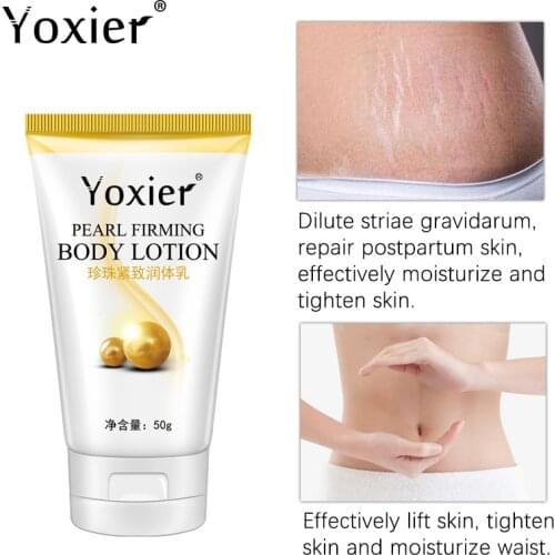 Yoxier Pearl Firming Body Lotion Slimming Cellulite Massage Remove Stretch Marks Cream Treatment Body Skin Care Health Lift Tool