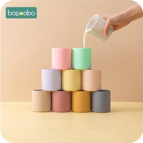 1pc BPA Free Infant Baby Water Cup Baby Drinking Training Cup Travel Silicone Coloured Portable Food Grade Silicone Cup For Kids