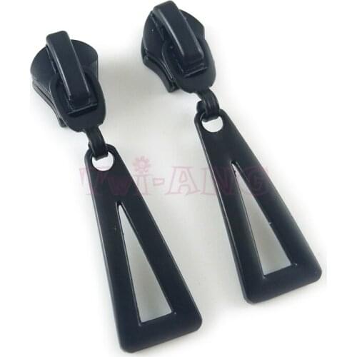 20pcs/lot, Black 5# Zipper Sliders with Narrow Triangular Shape for Reverse Nylon Zipper and Resin Zipper
