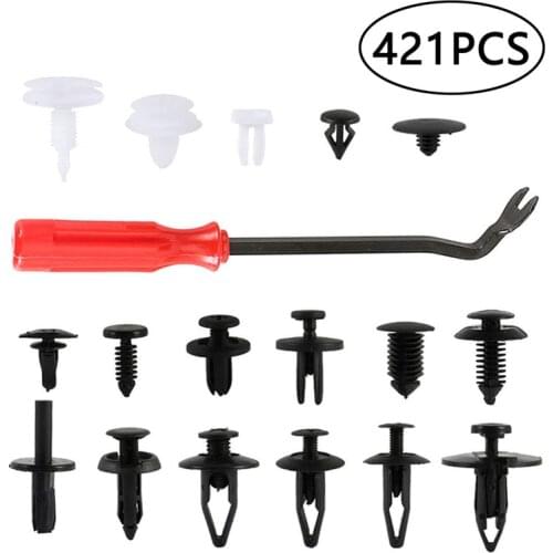 421 Pcs Universal Mixed Auto Fastener Car Plastic Retainer Clips Set Push Trim Door Panel Rivet Automobiles Interior Accessories