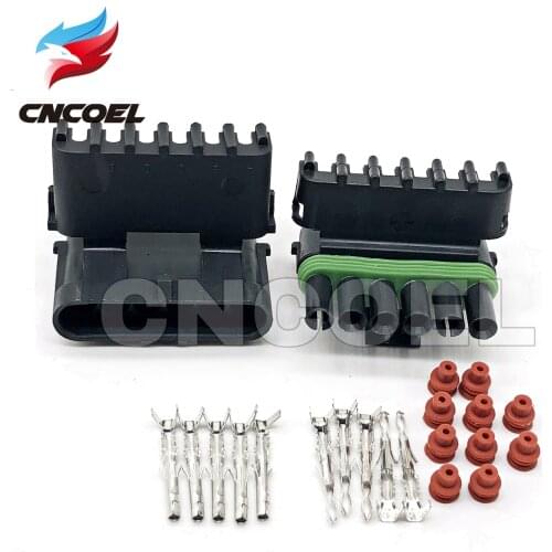 5 Set 6 Pin 12020926 12020786 Female Male Weather Pack Electrical Wire 2.5 Connector Plug Sealed Wiring Automobile Connectors