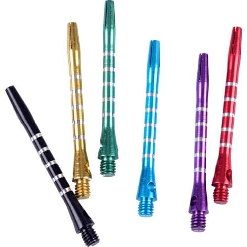 6PCS Aluminum Alloy Darts Shafts 52mm Aluminum Stem Shafts 6 Colors 2BA Thread Dart Accessories Replacement