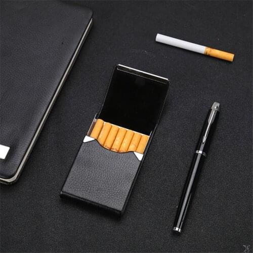 Smoking Accessories Cigarette Case 1 PC Cigar Storage Box Stainless Steel Multifunction Card Cases PU Tobacco Holder