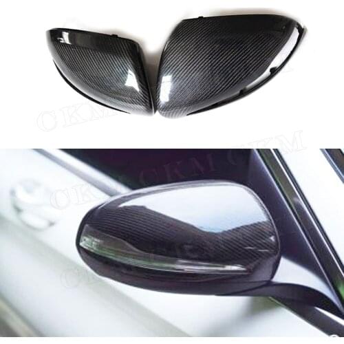 C E Class Carbon Fiber RearView Mirror Caps for Mercedes Benz W205 W213 2015-2019 Replacement Style Side Mirror Covers