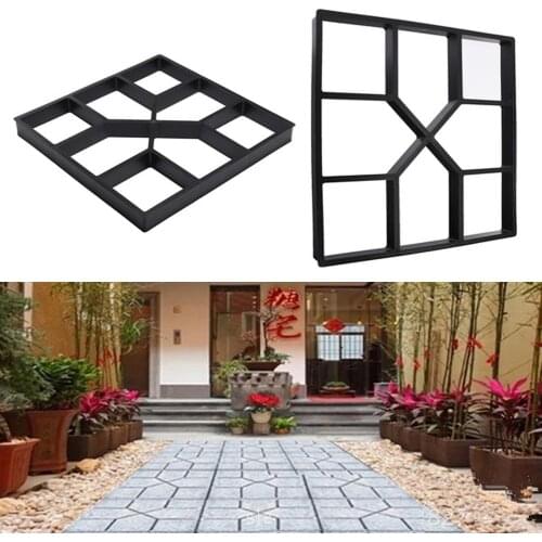 DIY Paving Mould Black Plastic Making Home Garden Floor Road Concrete Stepping Driveway Stone Path Mold Patio Personality Road