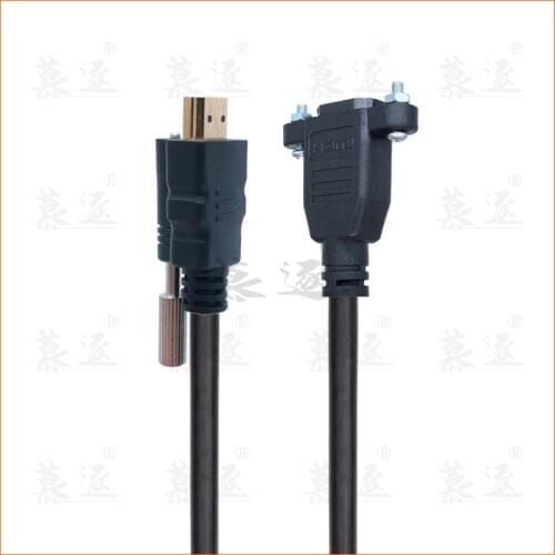 HDMI HDTV 1.4 1080P Male to Female Audio Video Cable with Lock Screws Panel Mount For Monitor Projector BD Player Laptop PC 1.5m
