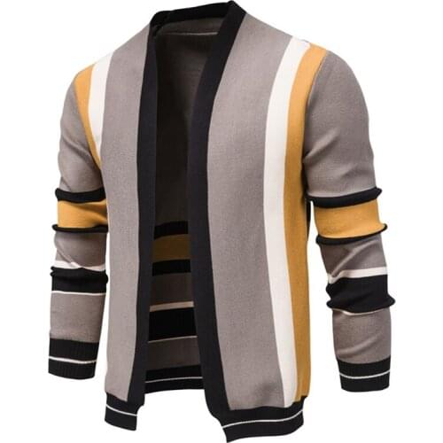 2020 New Wool Colorful Matching Quality Cardigan Men Casual Knitted Slim Sweaters Men Fashion Warm Autumn Winter Mens Sweaters