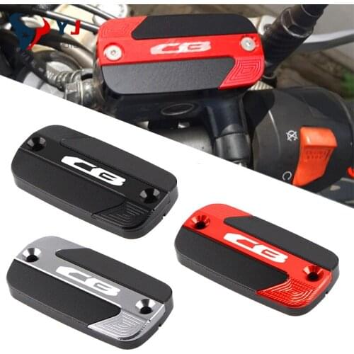 Logo 'CB' For honda CB 400 750 1300F 400SF 650R 650F 1000 Motorcycle CNC Aluminum Front Brake Reservoir Fluid Tank Oil Cover Cap