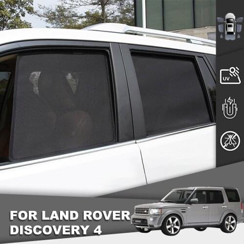 Magnetic Car Sunshade Front Windshield Door Mesh Frame Curtain For Land Rover Discovery 4 Auto Children Side Window Sun Shade