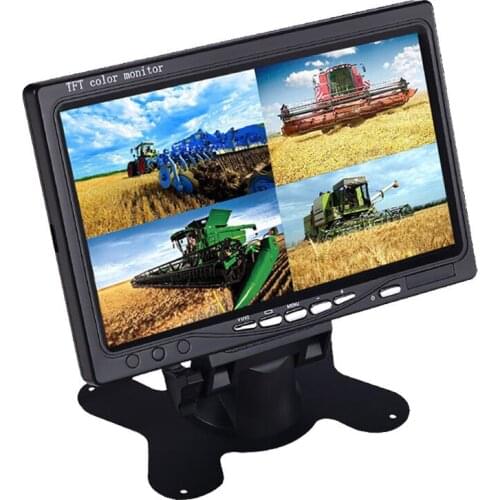 Desktop Style 7 Inch Car 4 Split Display AV Interface Monitor Display Harvester Reversing Image Truck Parking System Monitor