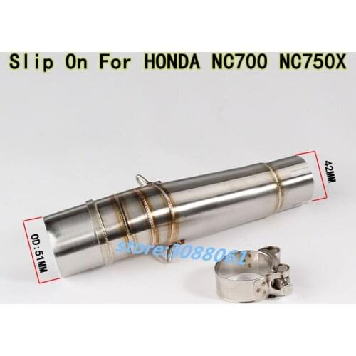NC 700 750 Motorcycle Exhaust Muffer Stainless Steel Modified Middle Link Pipe For HONDA NC700 NC750X NC750 2012 2013 2014 2015