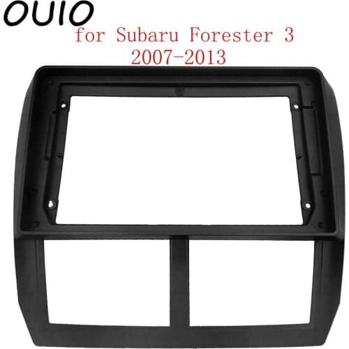 OUIO 9 inch car dashboard Double Din DVD frame decoration kit dashboard panel suitable for Subaru Forester 3 2007-2013 frame