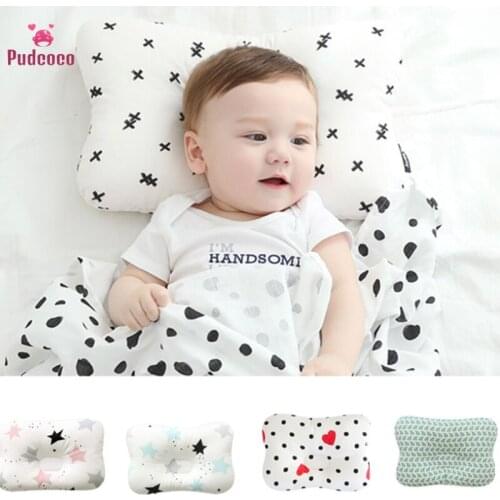 Pudcoco Baby Pillow Print New Toddler Infant Newborn Sleep Positioner Head Support Cushion Prevent Flat Head Baby Pillow