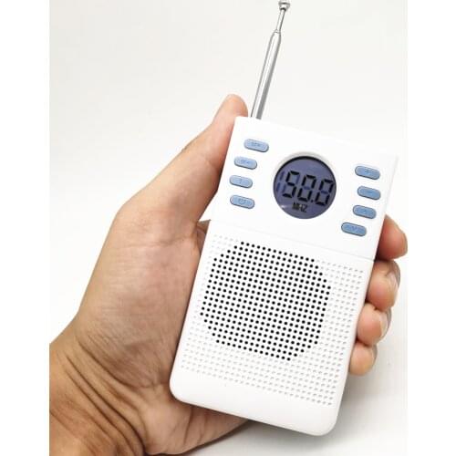 Mini Portable Pocket FM Radio Receiver with Built-in Speaker& Antenna Support Earphone Gift for the Old for Parents