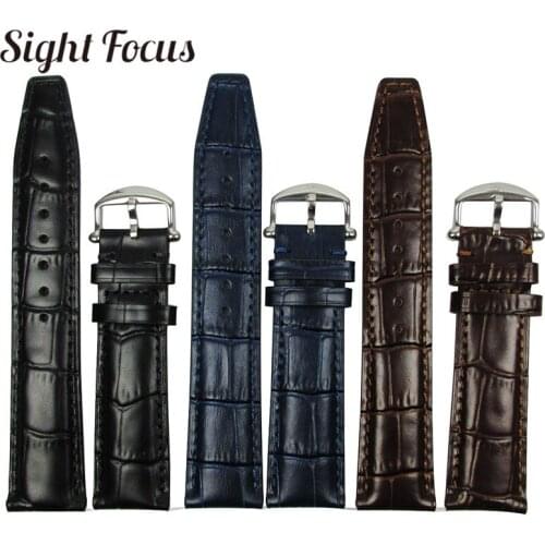 20mm Watch Band for IWC Portofino Mark Replacement Leather Strap Watch Black Coffee Blue Watch Belt Mens Bracelet Hombre Correa