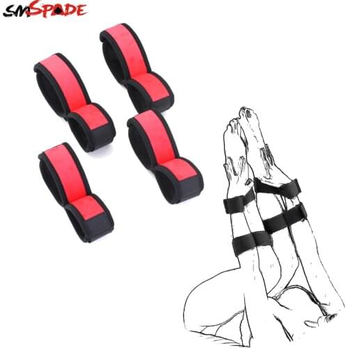 Smspade Adult Sex Toys Bondage Restraints Handcuffs for Sex Slave Restraints Female Chastity Belt Sex Bondage Cuffs Foot Fetish