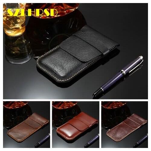 SZLHRSD Genuine Leather phone bags For ASUS ZenFone 5 ZE620KL Cases Flip cover slim pouch stitch sleeve