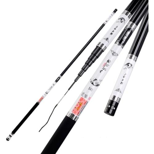 2.7M-9.0M Telescopic Fishing Rod High Carbon Fishing Rod Portable Ultra-light Pole Super Hard 28 Tonal Carp Stream Rod GAN031