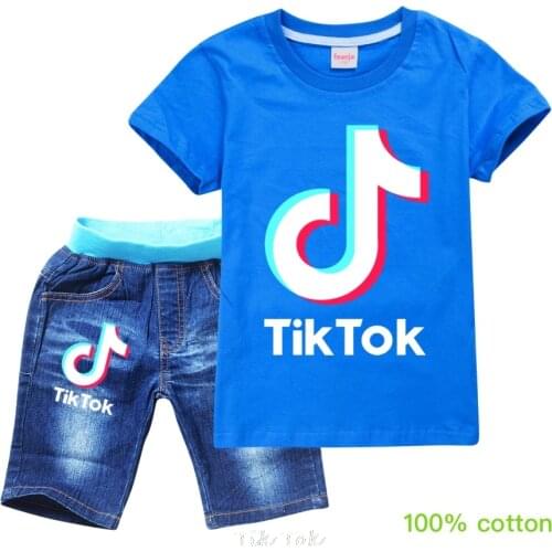 Tik Tok hot sale Baby boy clothes Brand summer kids clothes sets t-shirt+pants suit Star Printed Clothes newborn sport suits