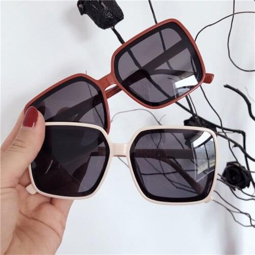 Vintage Design Oversize Frame Square Sunglasses Women Luxury Brand Ladies Sun Glasses Black Fashion Gradient Female Oculos
