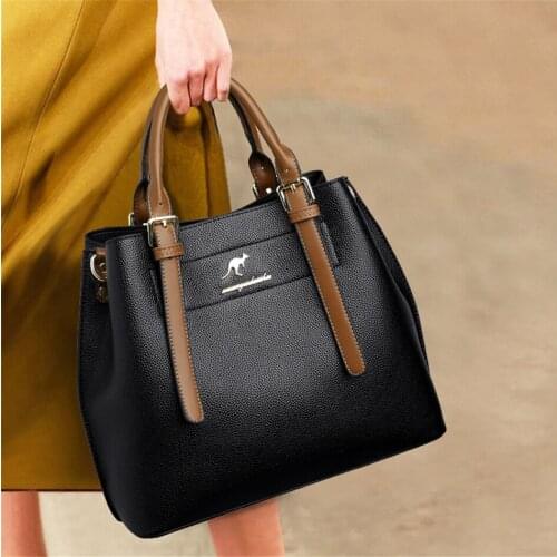 Large Capacity Casual Tote Bag Leather Big Shoulder Crossbody Bags for Women 2021 Simple Female Shopper Bag Designer Handbags