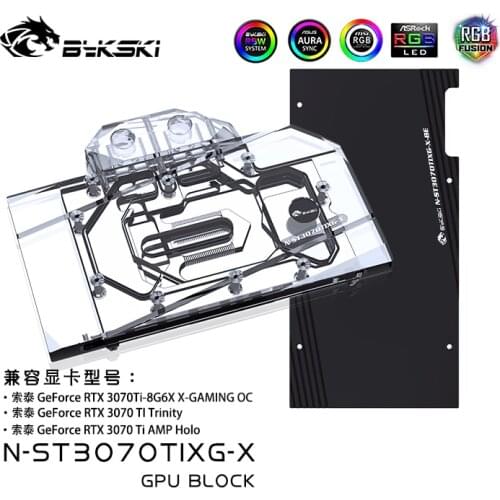Bykski GPU Water Block for Zotac 3070TI-8G6X X-GAMING OC Graphics Card / with Backplane Radiator Coolling / N-ST3070TIXG-X
