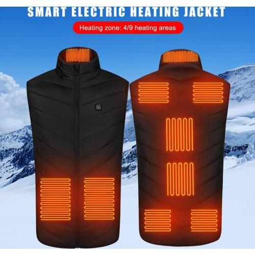 Winter Electric Heated Vest Men Women Washable Heating Waistcoat Thermal Warm Clothing Usb Charging Heated Outdoor Heated Jacket
