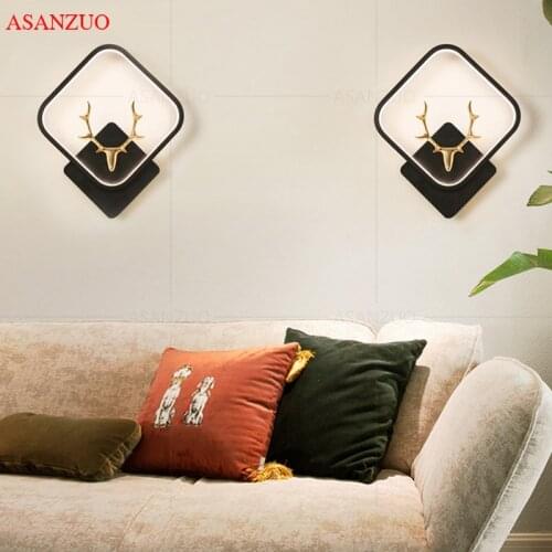 110V 220V Modern LED Wall Lamp for Bedroom Bedside Stairs Corridor interior decoration Sconce Fawn wall lamps