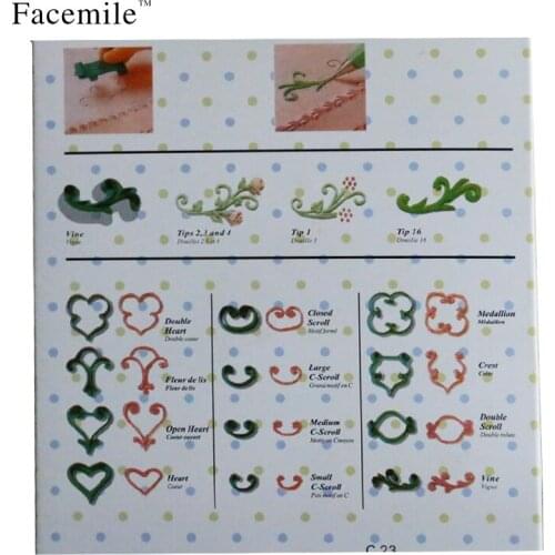 12PCS Valentine Sugarcraft Heart Rose Flower Petals Fondant Lace Cutter Cake Cookie Mold Fondant Wedding Decorating Tool