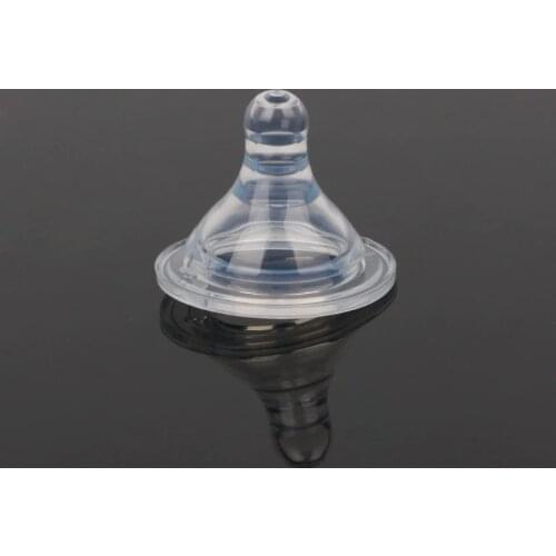 1x Silicone Wide Neck Baby Cross Hole Soft Teats Natural Flow Nipples