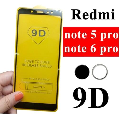 2pcs 9D Protective glass on the for xiaomi redmi note 6 pro note5 note6 5pro 6pro xiomi screen protector tempered glas xaomi
