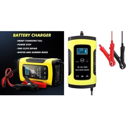 2Pcs Full Automatic Car Battery 12V 6A Amp Power Charger Wet Dry Lead Acid