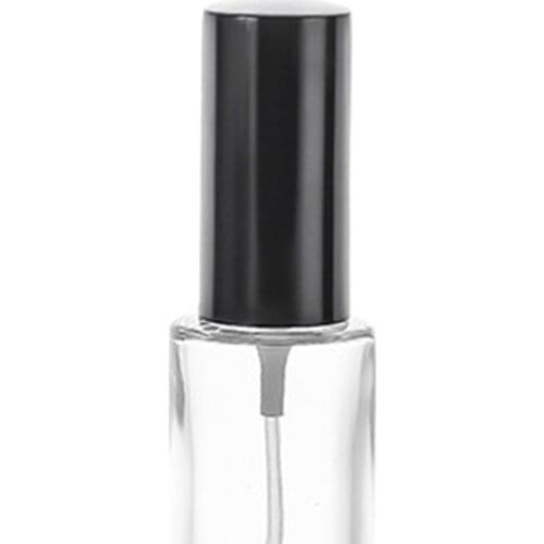 3.5oz Clear Square Empty Refillable Glass Bottle with Lids Storage Container, Portable Size for You to Carry Around