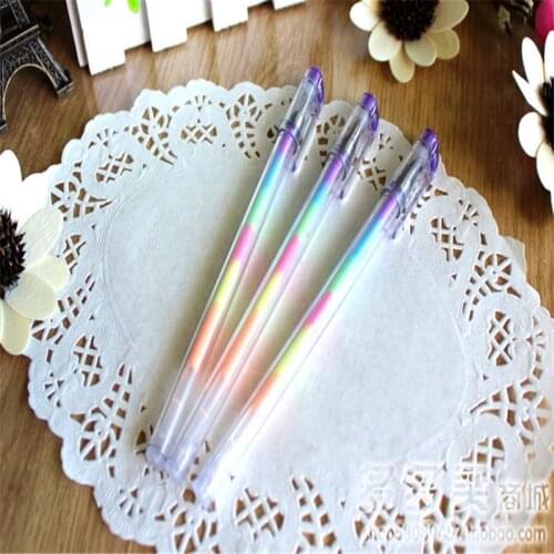 5pcs/lots Korea Creative Water-Based Gel Pen Color Ink Pen Student Art Pen Student Supplies For kid 0.8mm