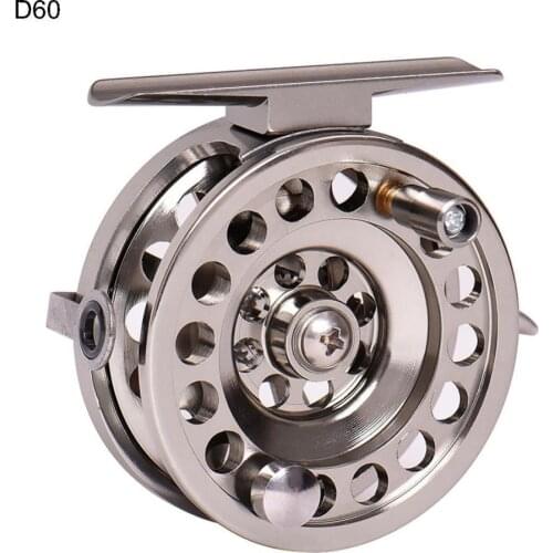 80%HOT D50/D60 Ultralight CNC Aluminum 1:1 2 Bearings Ice Fly Fishing Reel Right Hand