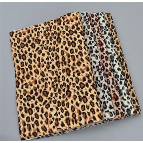 A4 21x29cm Leopard Printed PVC Leather Fabric DIY Sewing Material Garments Craft Accessories