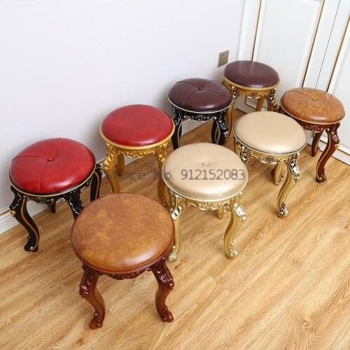 American makeup stool retro dressing table chair nail stool piano stool simple living room sofa shoe replacement stool guzheng