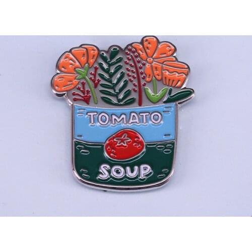 Tomato Soup Bouquet Brooch