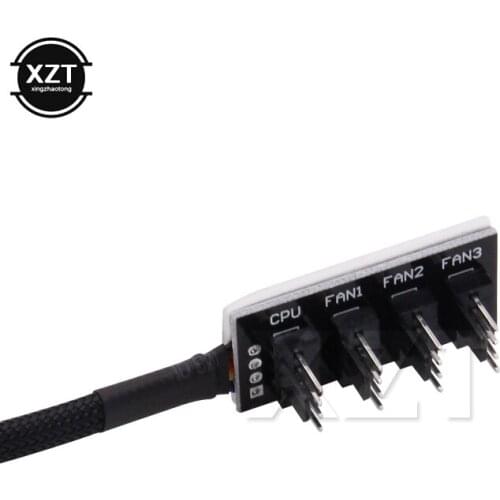 Host Case PC Cooler Fan Power Cable 1 Female to 4 Male 4Pin Socket Fan Hub Splitter Cable for 3Pin&4Pin PWM Cooling Fan Hot sell