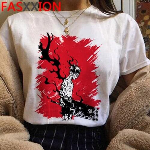 Black Clover tshirt female grunge graphic tees women print t-shirt streetwear