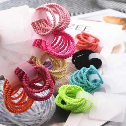 10PCS New Cute Colour Princess Headwear Kids Elastic Hair Bands Children Ropes Girls Accessories Baby Headdress